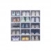 Foldable DIY Drop-Front Shoe Box Clear Plastic Container - Pack of 12